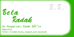 bela radak business card